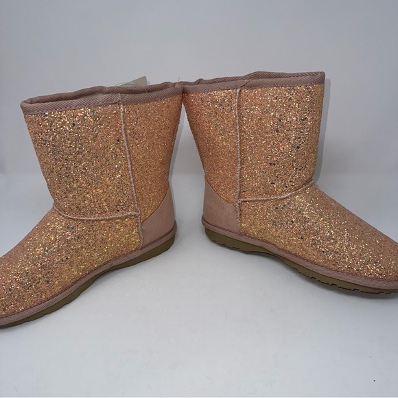 Thereabouts Girl's winter Boots Pink coral Glitter Kid's New size 4 - Picture 8 of 11